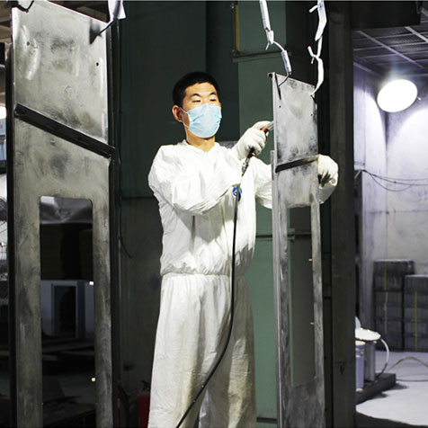 治具吹付工程